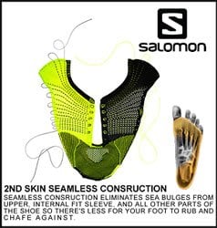 Salomon 2ND SKIN SEAMLESS CONSRUCTION