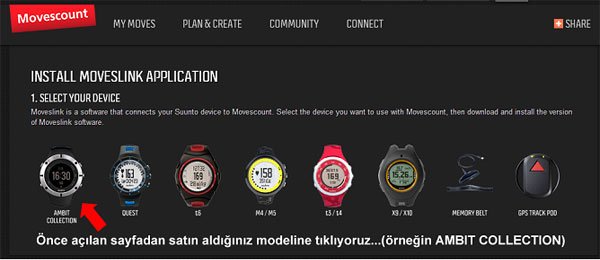 Suunto Saat Kurulumu Adım 2