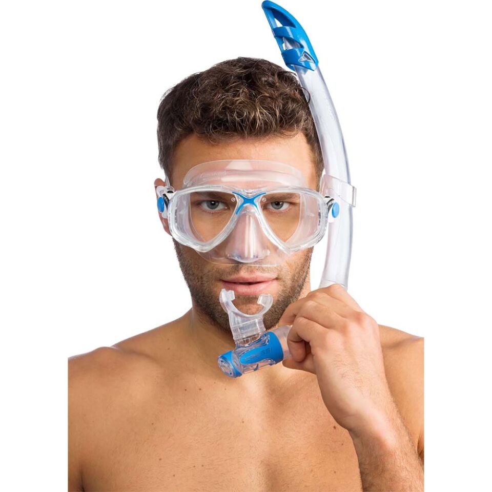 Cressi Marea Maske Gamma Şnorkel Seti CLEAR-BLUE