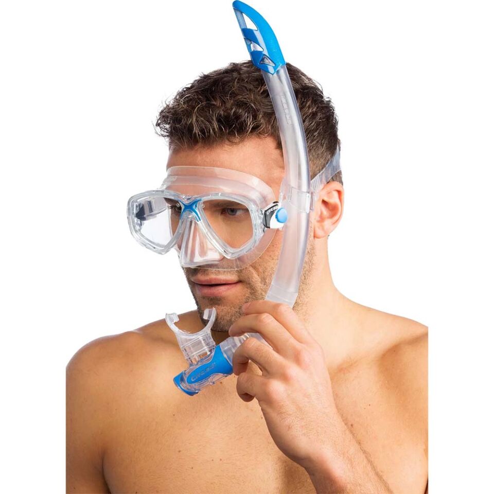 Cressi Marea Maske Gamma Şnorkel Seti CLEAR-BLUE