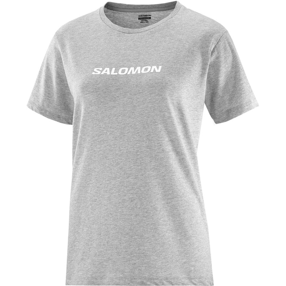 Salomon Logo SS Tee Kadın T-Shirt Gri - L