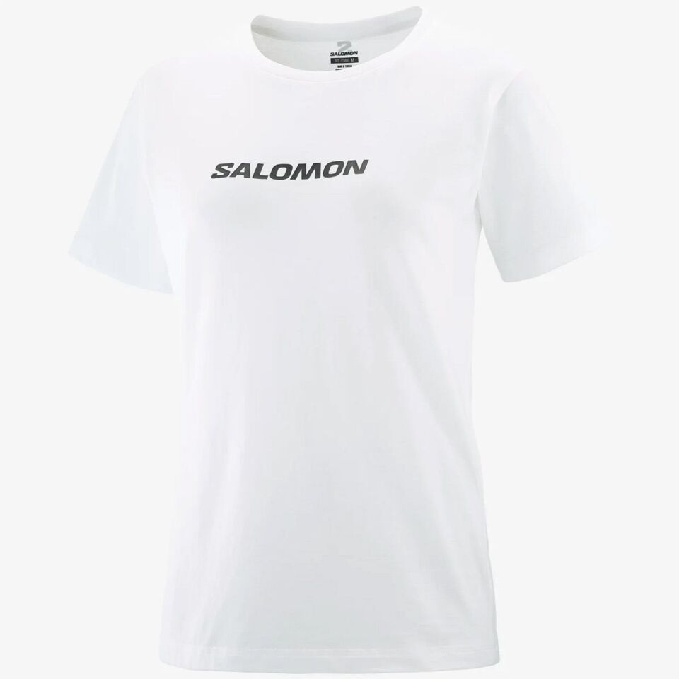 Salomon Logo SS Tee Kadın T-Shirt Beyaz - XL