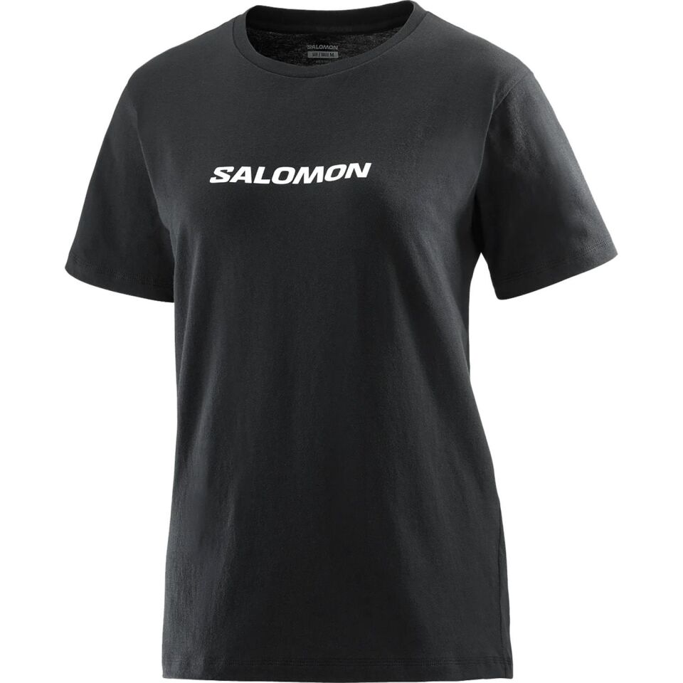 Salomon Logo SS Tee Kadın T-Shirt Siyah - XS