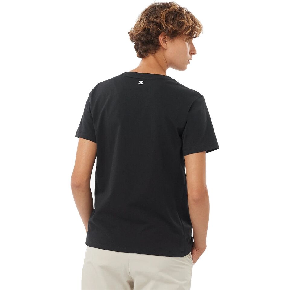 Salomon Logo SS Tee Kadın T-Shirt Siyah - XS