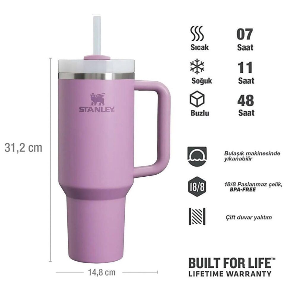 Stanley The Quencher H2.O Flowstate 1,18L Termos Pembe - 1,18 Litre
