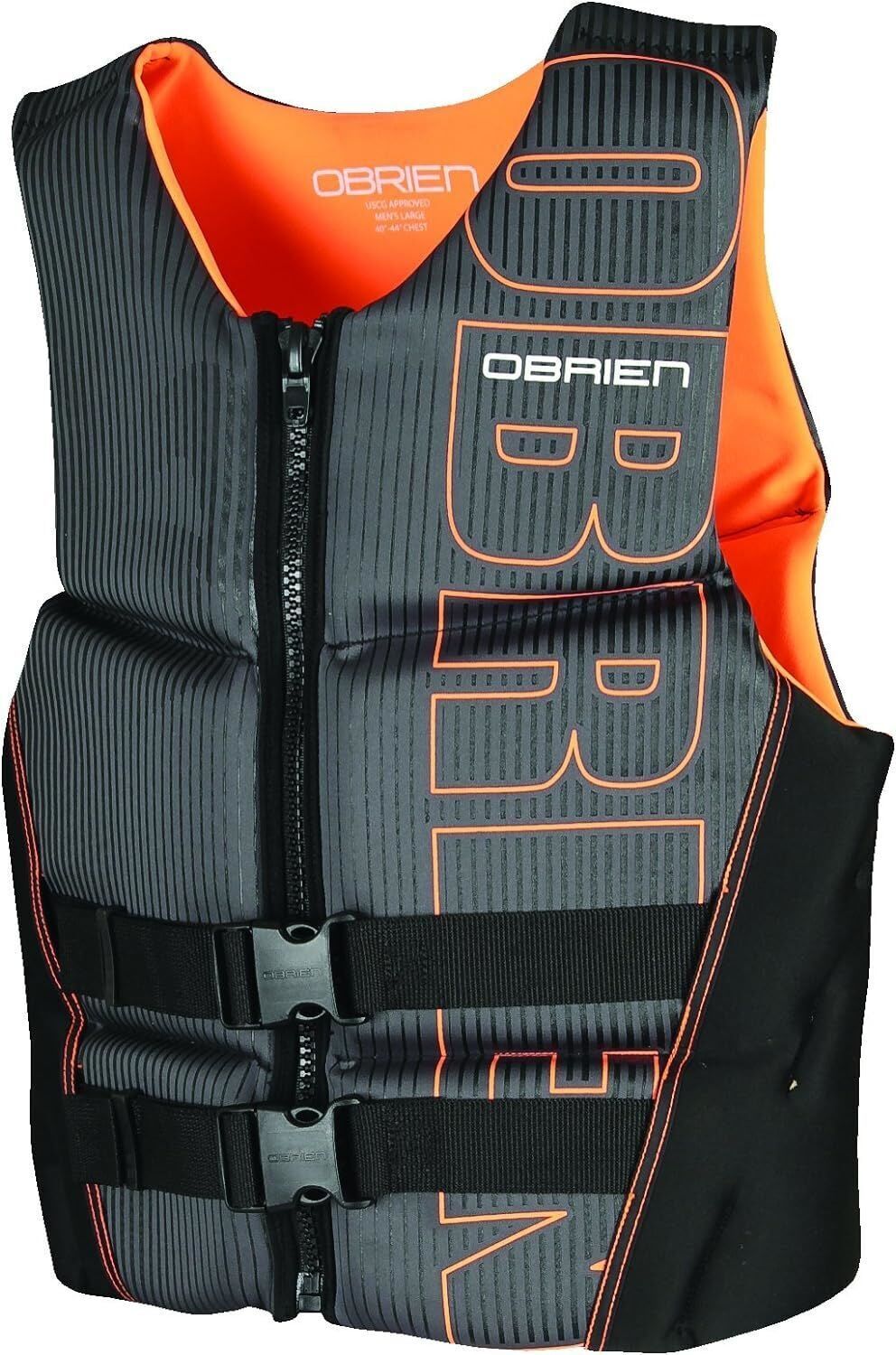 OBRIEN VEST MENS FLEX V BACK ORANGE/BLACK