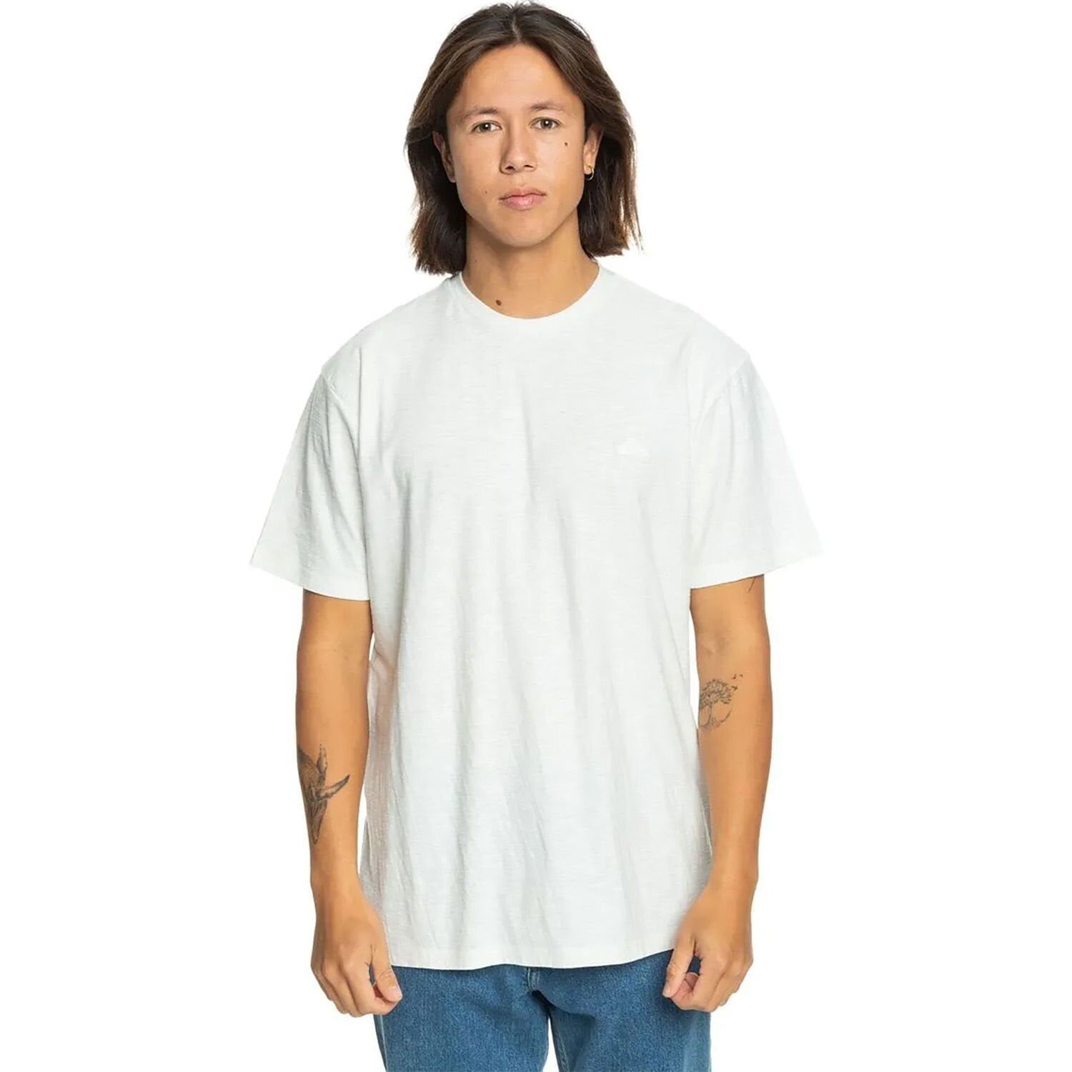 Quiksilver Slub Roundneck Erkek T-Shirt Beyaz - M
