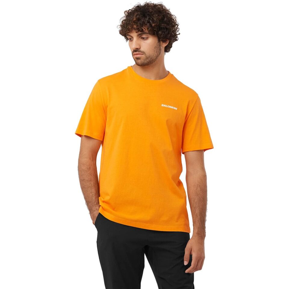 Salomon Graphic Perf SS Tee Erkek T-Shirt Turuncu - M