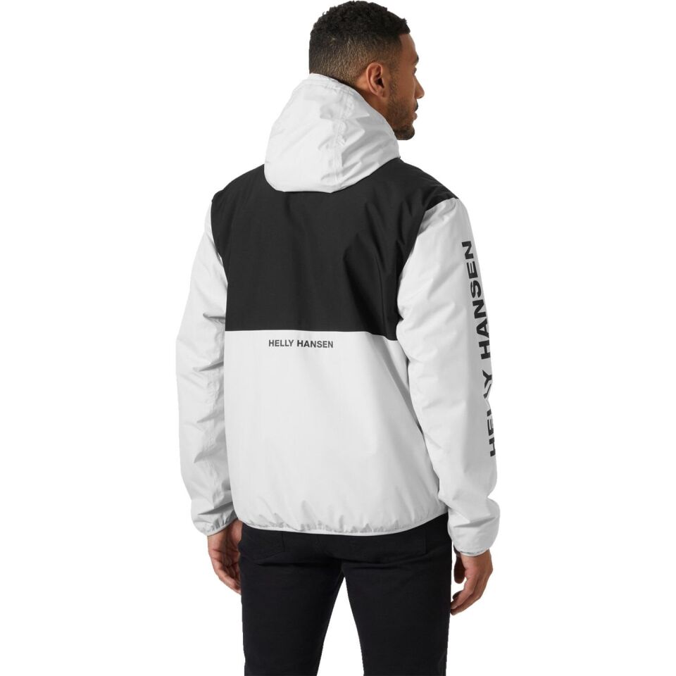 Helly Hansen Ervik Erkek Yağmurluk Siyah-Beyaz - L