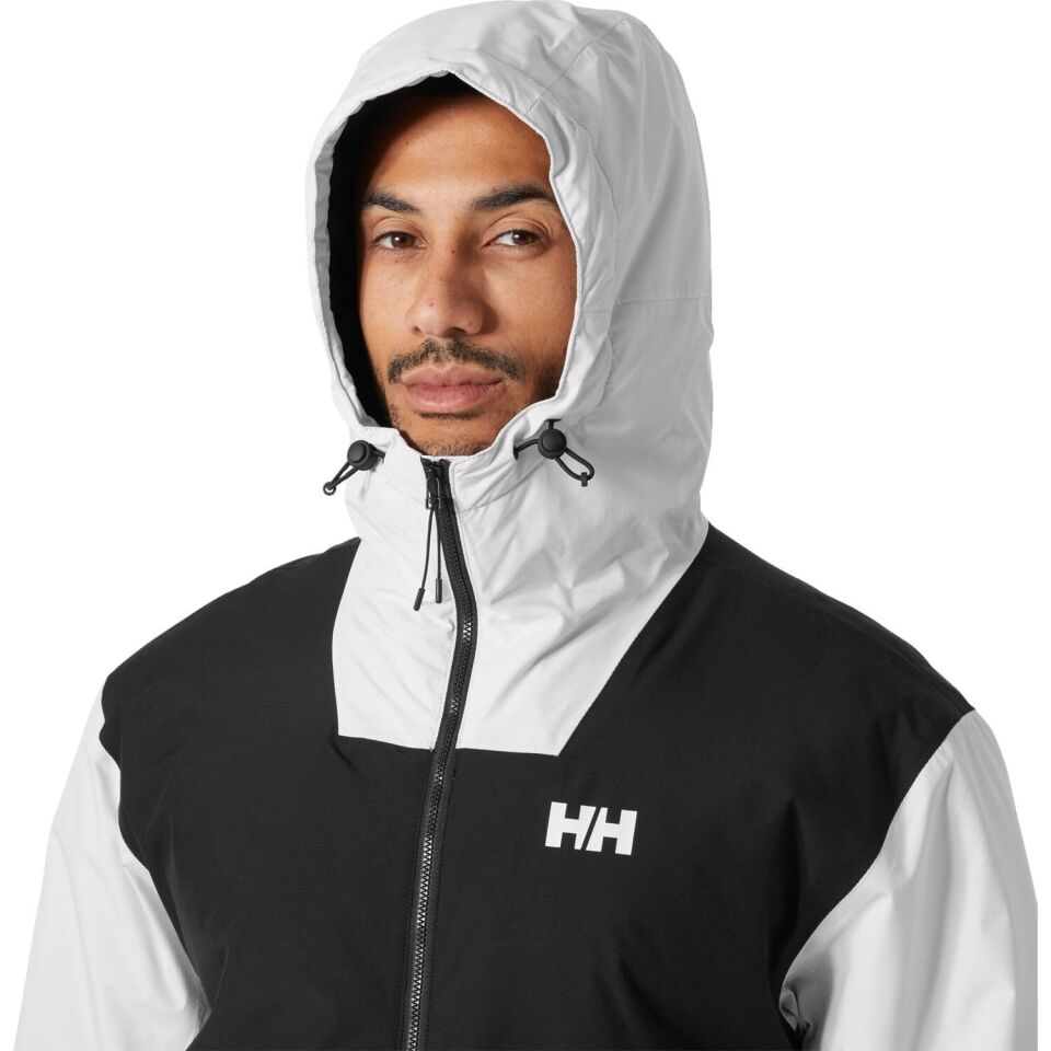 Helly Hansen Ervik Erkek Yağmurluk Siyah-Beyaz - L