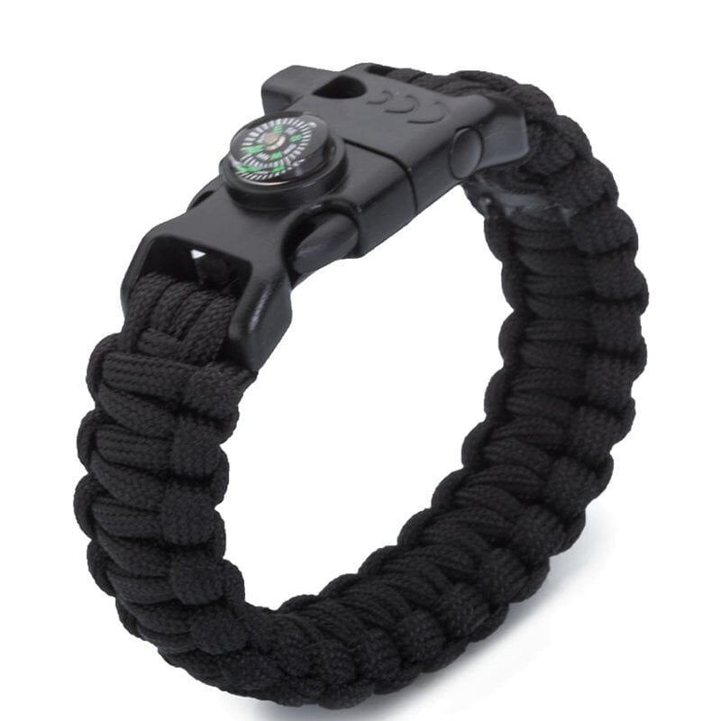 Nurgaz Magnezyumlu Paracord Bileklik Siyah