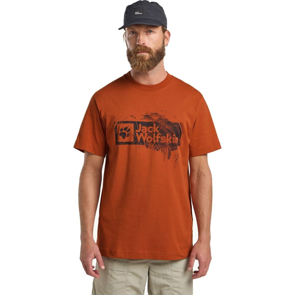 Jack Wolfskin Brand Tee Erkek T-Shirt Turuncu - L