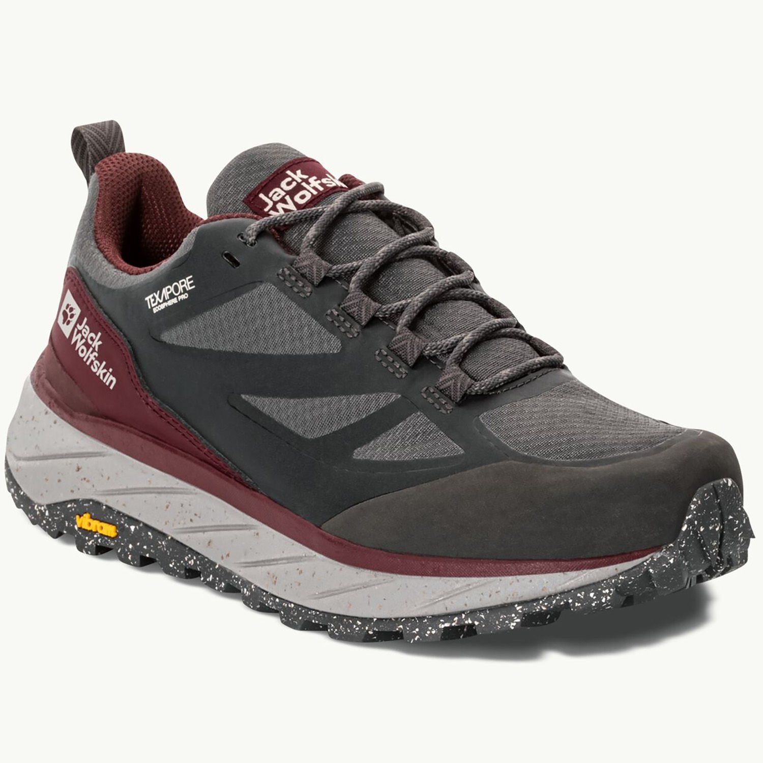 Jack Wolfskin Terraventure Texapore Low Kadın Ayakkabı Gri-Bordo - 39