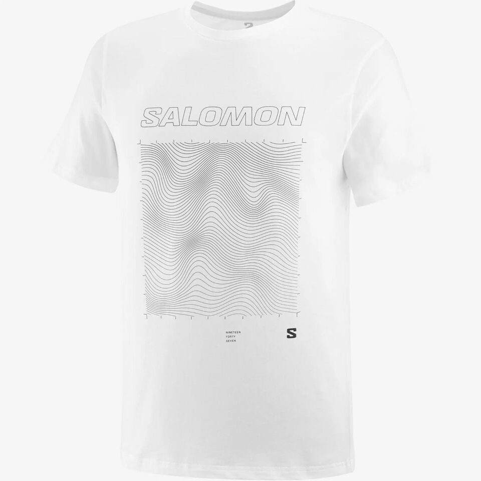 Salomon Graphic SS Tee Erkek T-Shirt Beyaz - 2XL