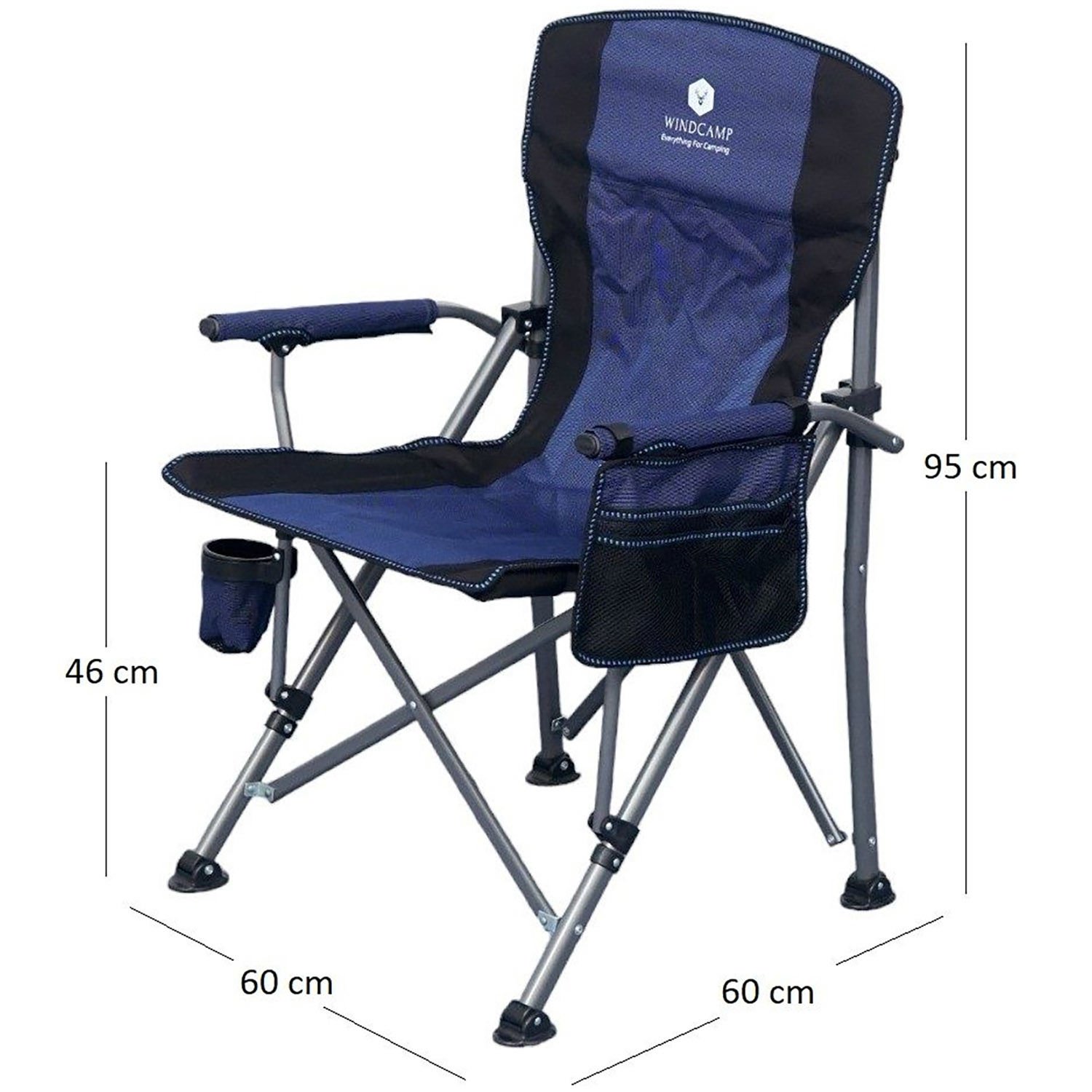 Windcamp Lux Katlanabilir Kamp Sandalyesi - Mavi