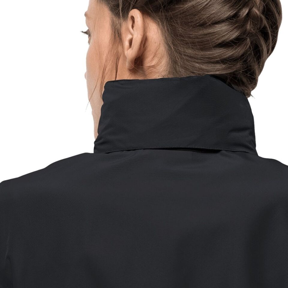 Jack Wolfskin Stormy Point 2L Kadın Yağmurluk Siyah - XS