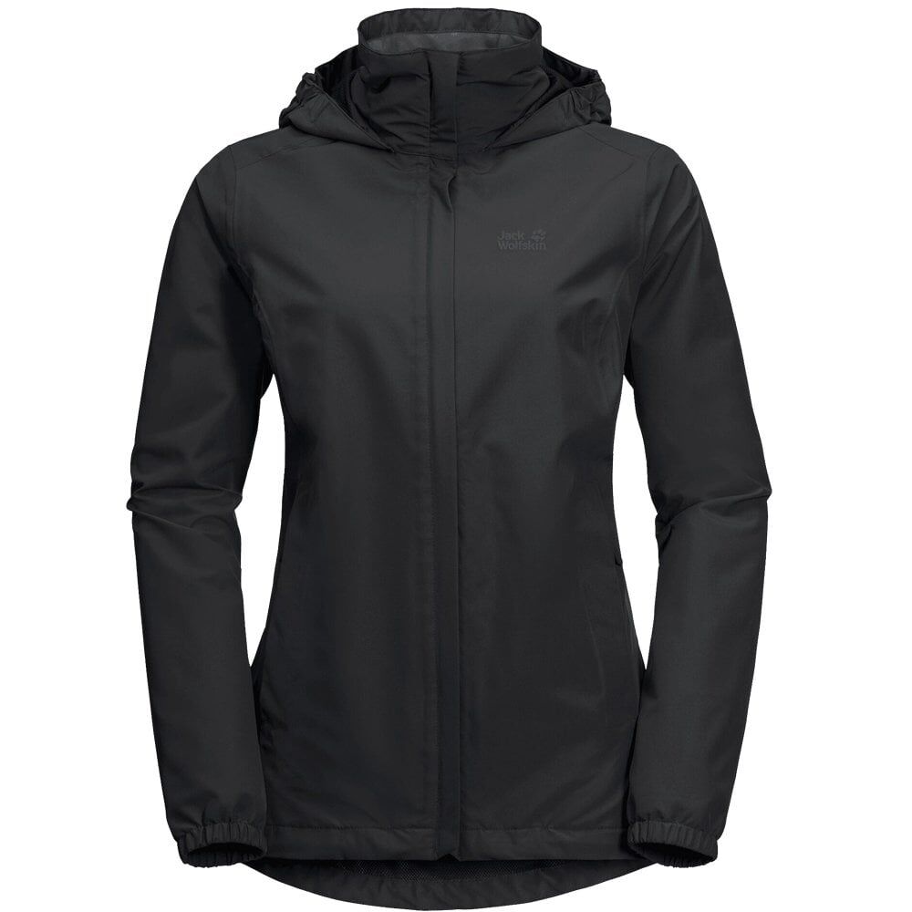 Jack Wolfskin Stormy Point 2L Kadın Yağmurluk Siyah - XS