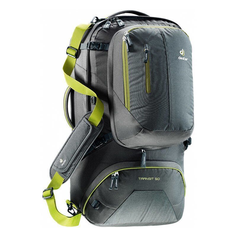 DEUTER TRANSIT 50 SIRT CANTASI YEŞİL - GRİ