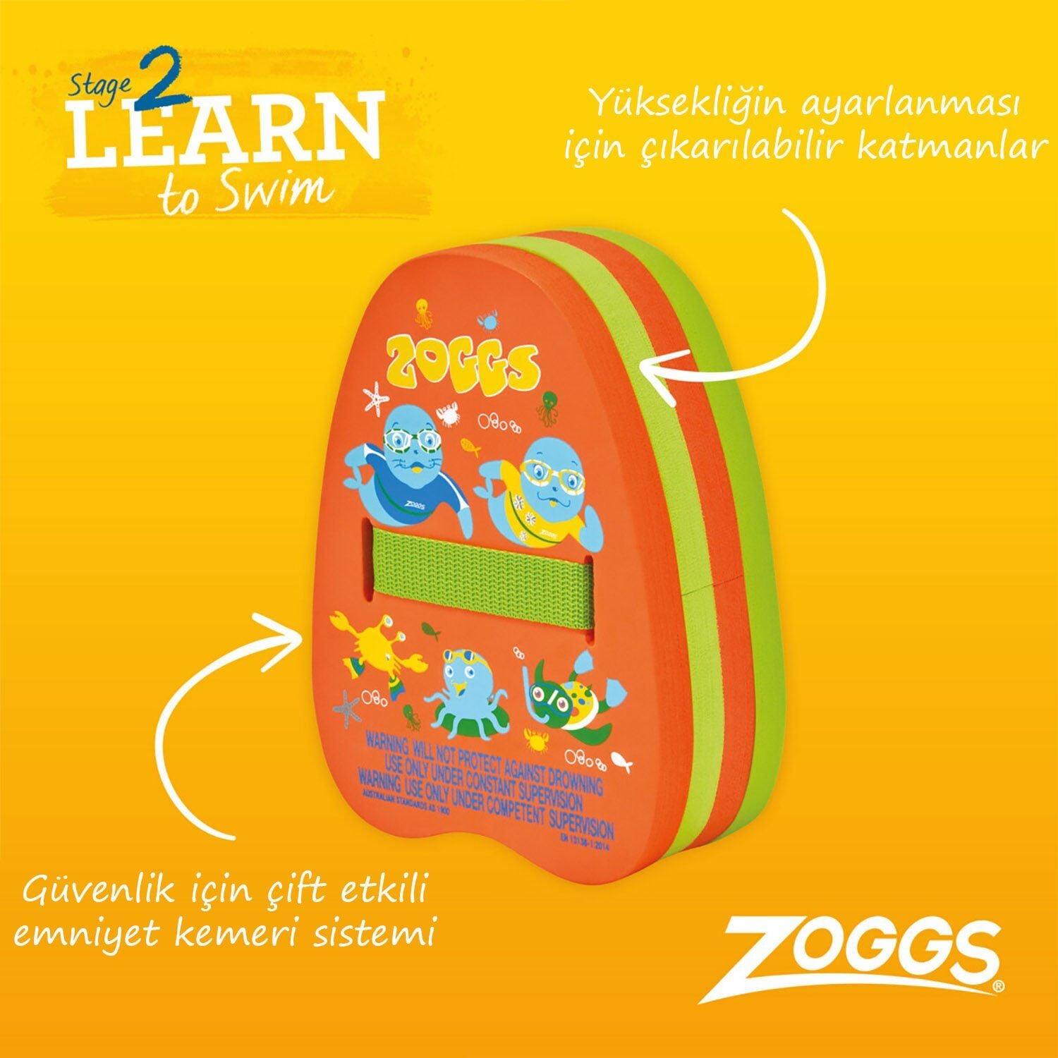 Zoggs Zoggy Back Float Yüzme Yardımcısı Turuncu - Standart