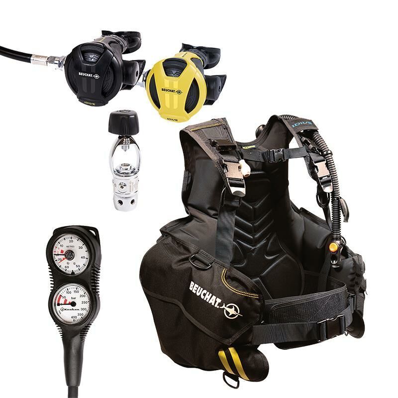 BEUCHAT Scuba Set ECO, 1DIVE Bc, Regülatör, Ahtapot, Konsol INT(Yoke) - XS-S