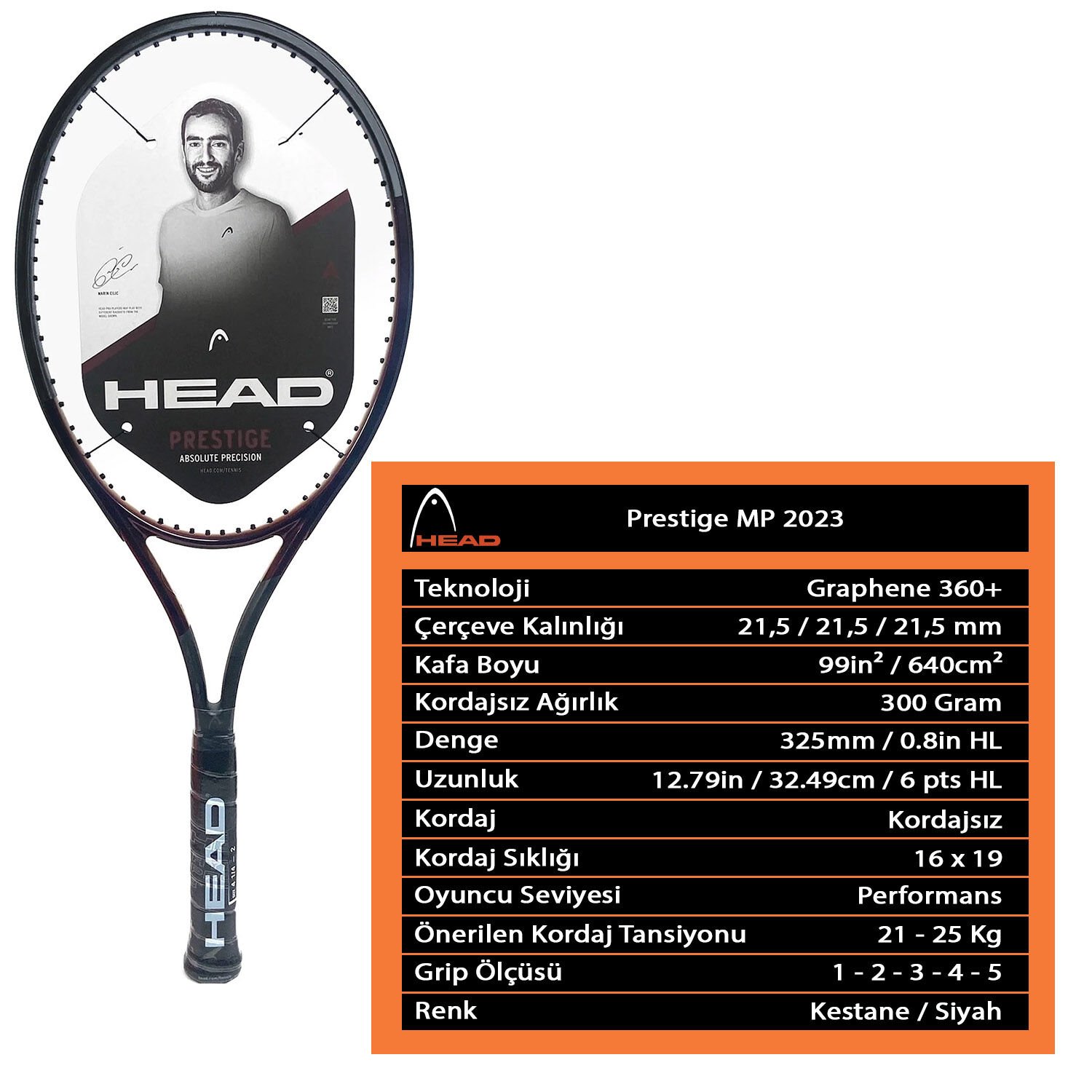 Head Prestige MP 2023 Kordajsız Tenis Raketi