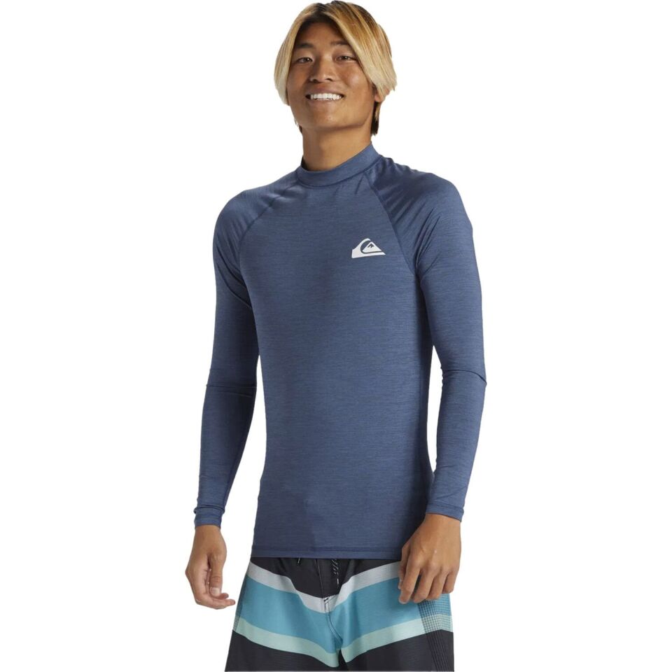 Quiksilver Everyday UPF50 LS Erkek Rashguard Mavi - M