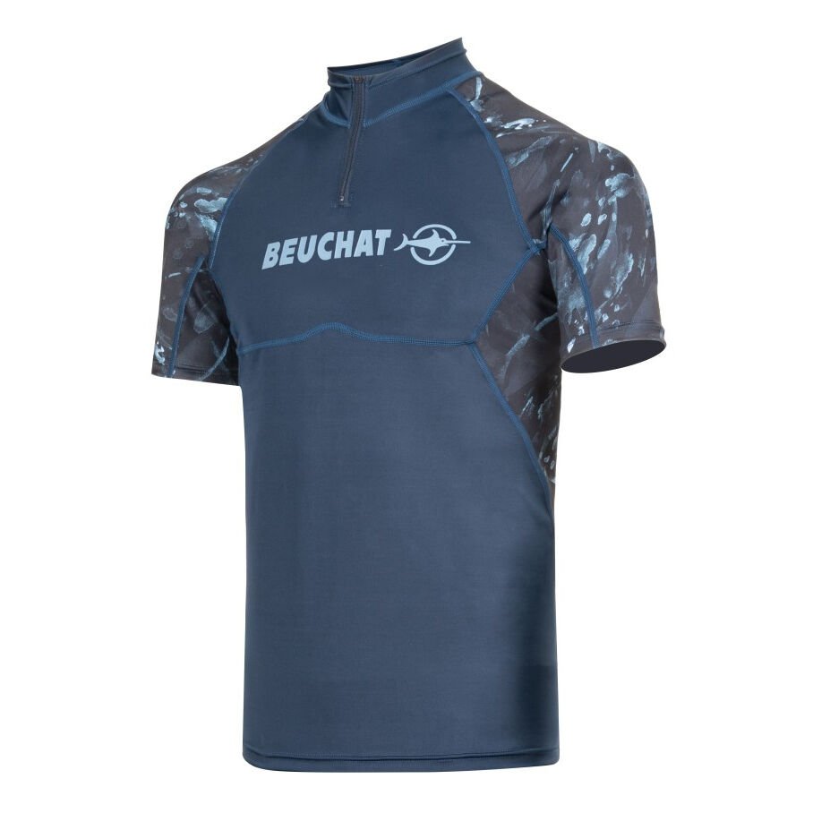BEUCHAT Rash Guard ATOLL SEAWEED, Kısa kollu, Erkek