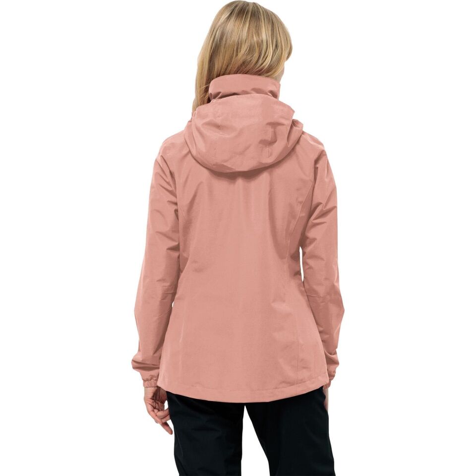 Jack Wolfskin Stormy Point 2L Kadın Yağmurluk Pembe - S