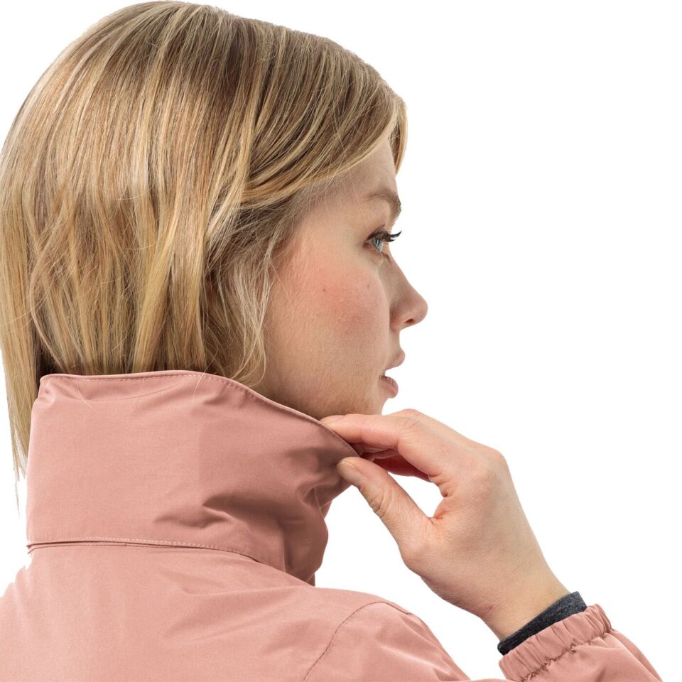 Jack Wolfskin Stormy Point 2L Kadın Yağmurluk Pembe - S