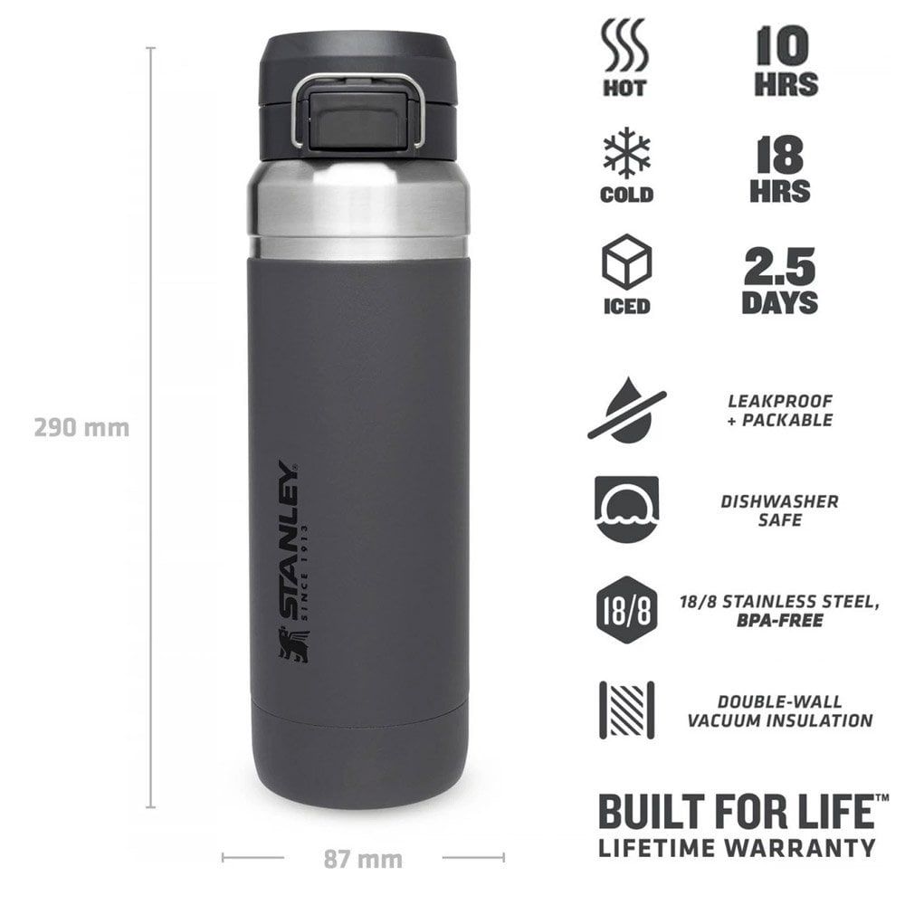 Stanley The Quick Flip Paslanmaz Çelik Termos 1.06 LT Stanley The Quick Flip Paslanmaz Çelik Termos 1.06 LT 1.06 LT - Füme