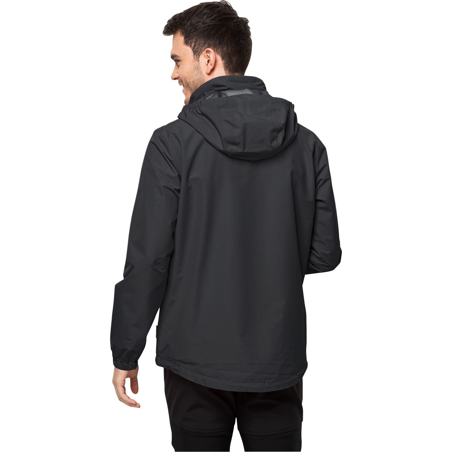 Jack Wolfskin Stormy Point 2L Erkek Yağmurluk Siyah - S