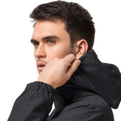 Jack Wolfskin Stormy Point 2L Erkek Yağmurluk Siyah - S