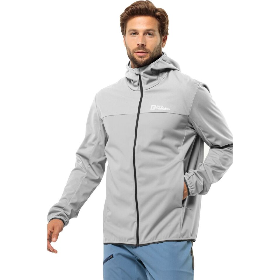 Jack Wolfskin Feldberg Hoody Erkek Rüzgarlık Gri - M