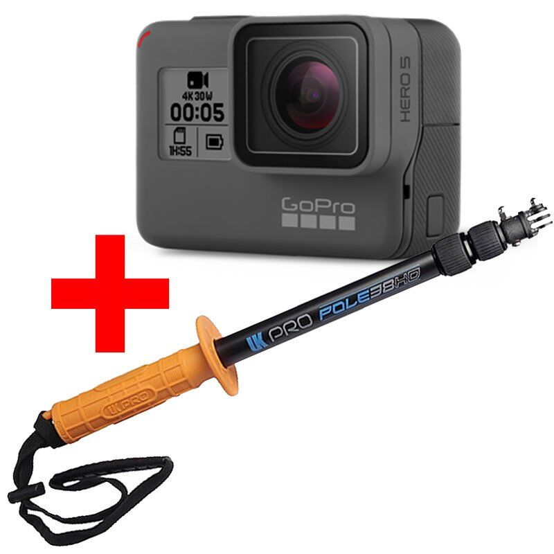 GoPro Hero 5 Black + UKPro 96cm Uzayabilir Monopod Set