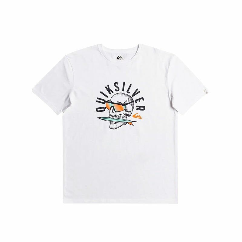 Quiksilver Qsrockinskull Erkek T-Shirt Beyaz - XS