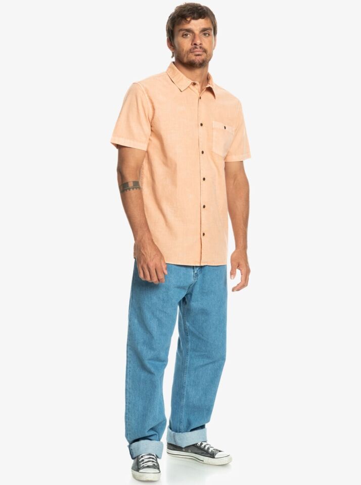 Quiksilver Bolam Erkek Gömlek Açık Kahverengi - XS