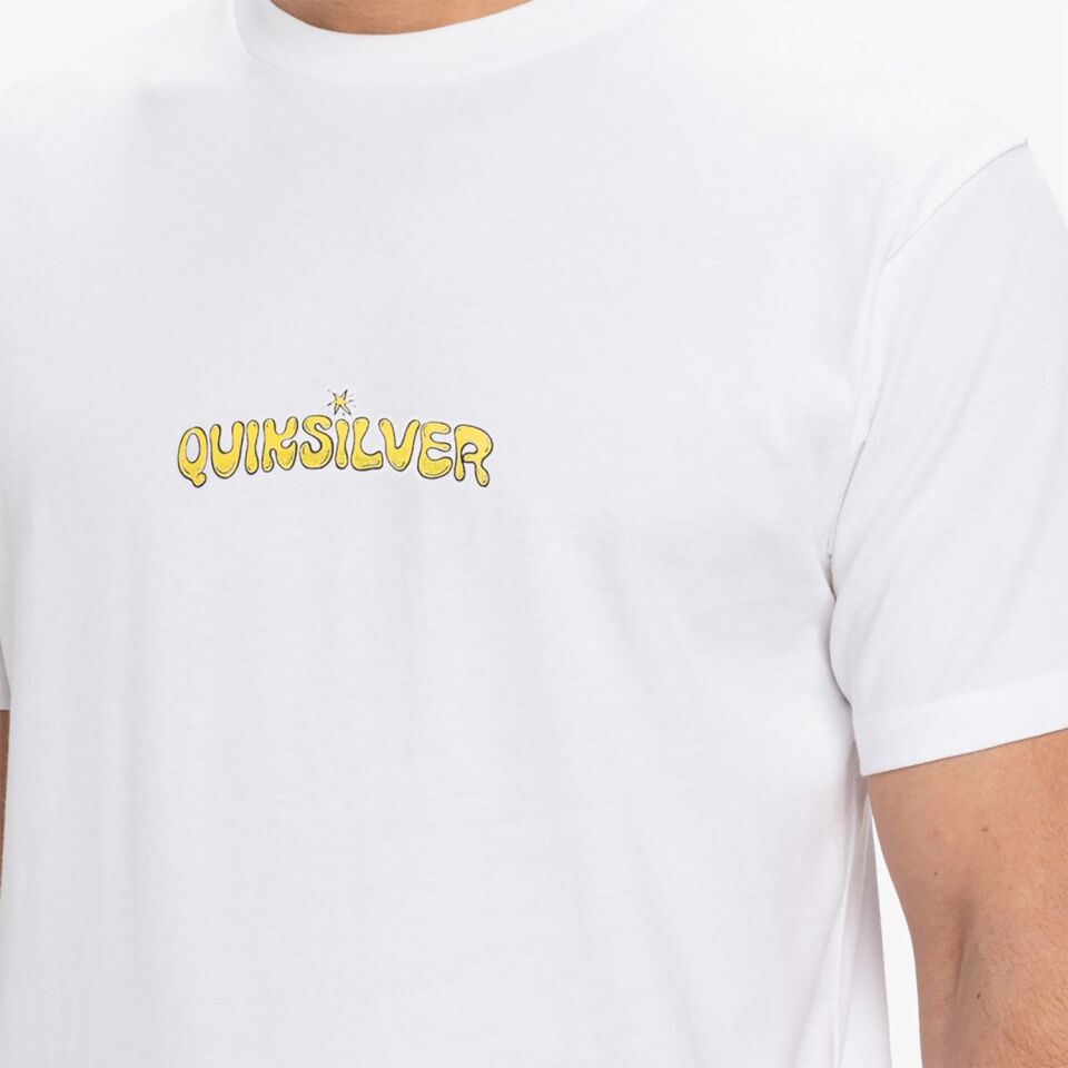 Quiksilver Ev Disconnect Effects Erkek T-Shirt Beyaz - L