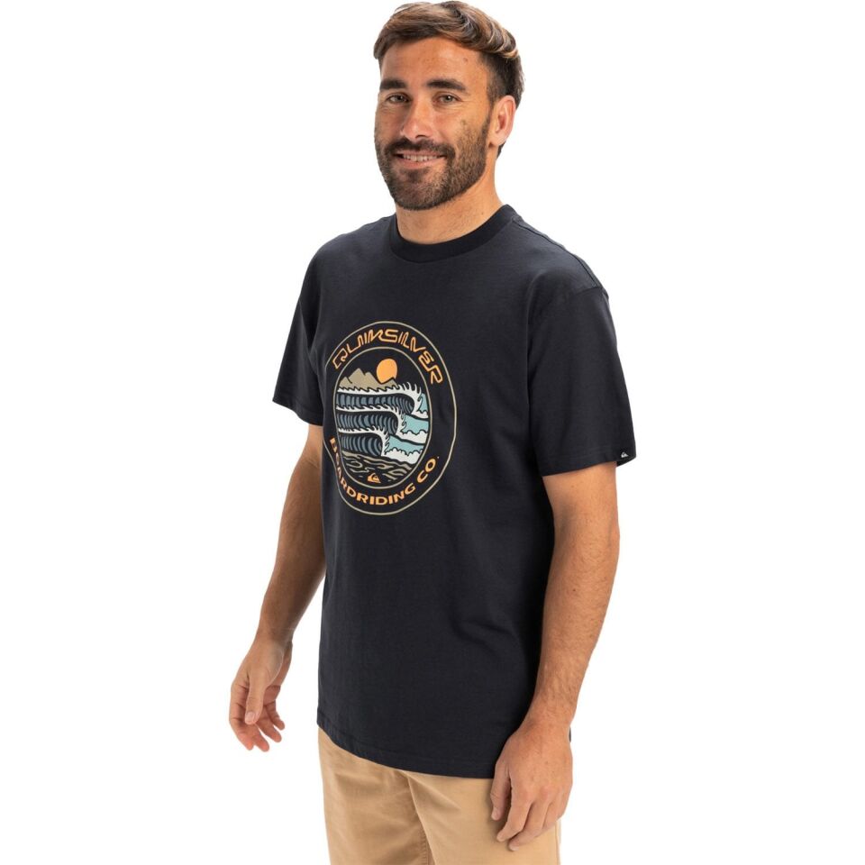 Quiksilver Ev Three Seas Erkek T-Shirt Lacivert - M