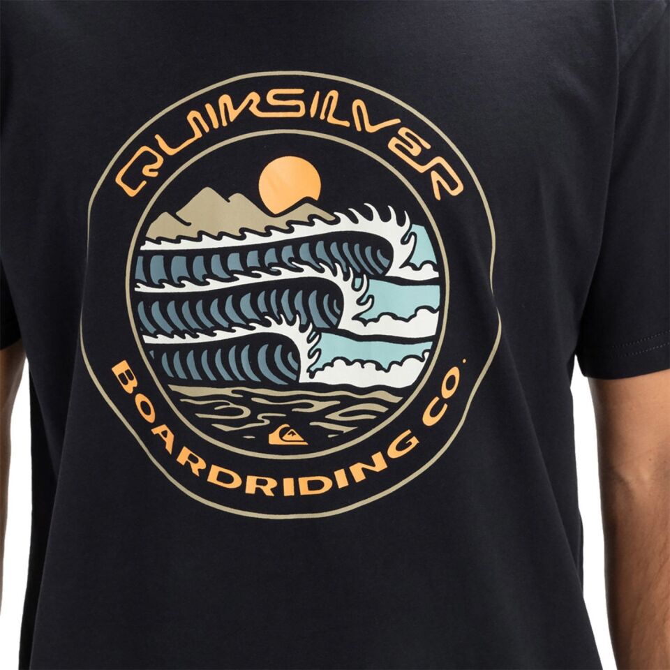 Quiksilver Ev Three Seas Erkek T-Shirt Lacivert - M