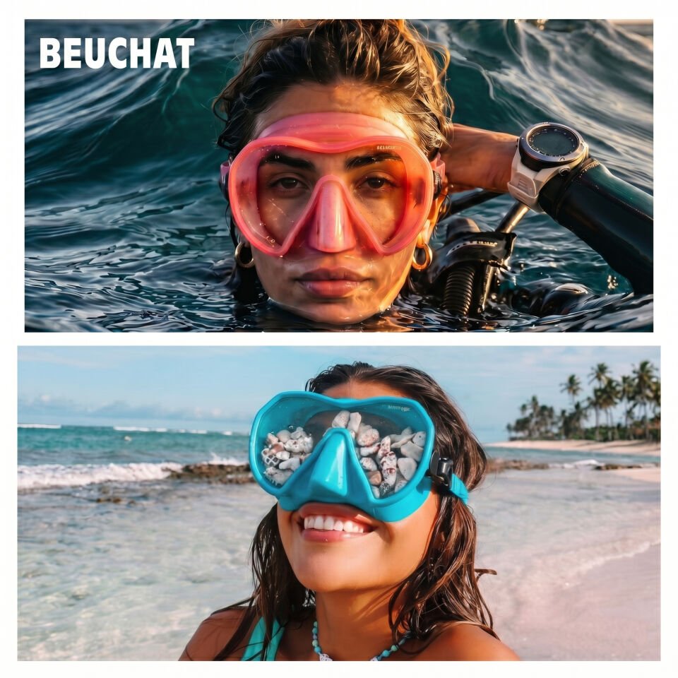 Beuchat MAXLUX S Maske Light Blue