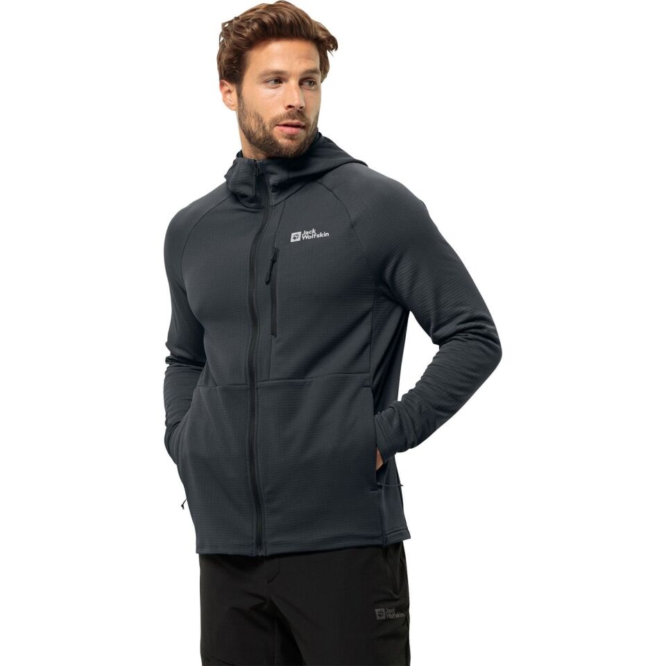 Jack Wolfskin Kolbenberg Hooded Erkek Rüzgarlık Gri - S