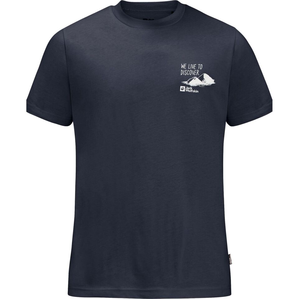 Jack Wolfskin Discover Tee Erkek T-Shirt Lacivert - M