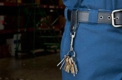 0306-139 Key-Bak Bolt Snap Deri Kemer Kayışlı Anahtarlık Halkası