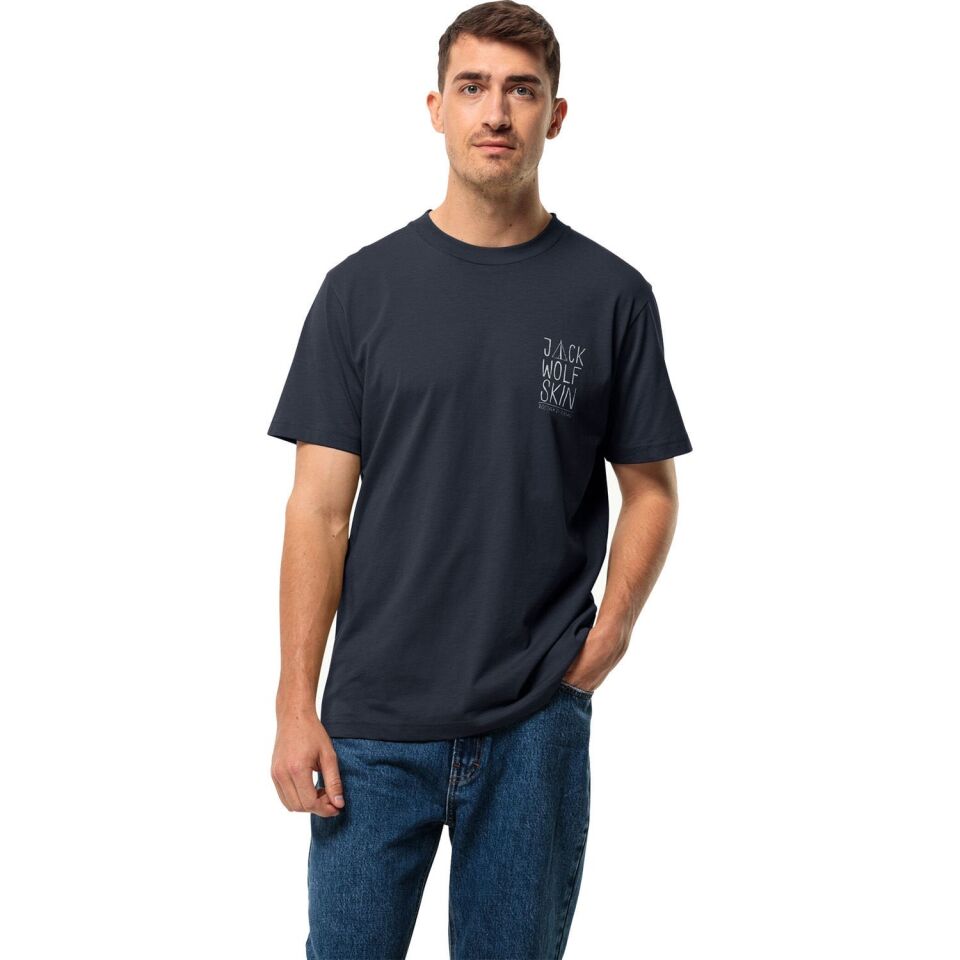 Jack Wolfskin Jack Tent Tee Erkek T-Shirt Lacivert - S
