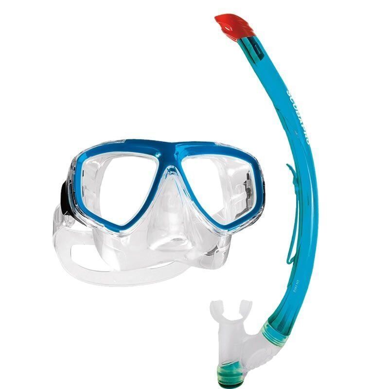 Scubapro Fluida Maske, Palet, Şnorkel Dalış Seti Mavi - 44-45
