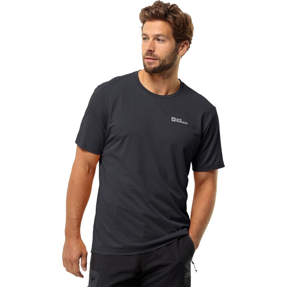 Jack Wolfskin Delgami SS Erkek T-Shirt Siyah - S