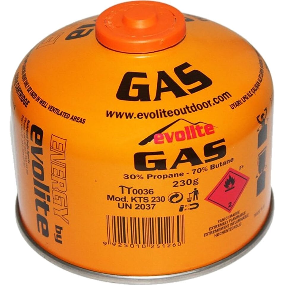 Evolite Butane Propane Vidalı 230 Gram Ocak Kartuşu