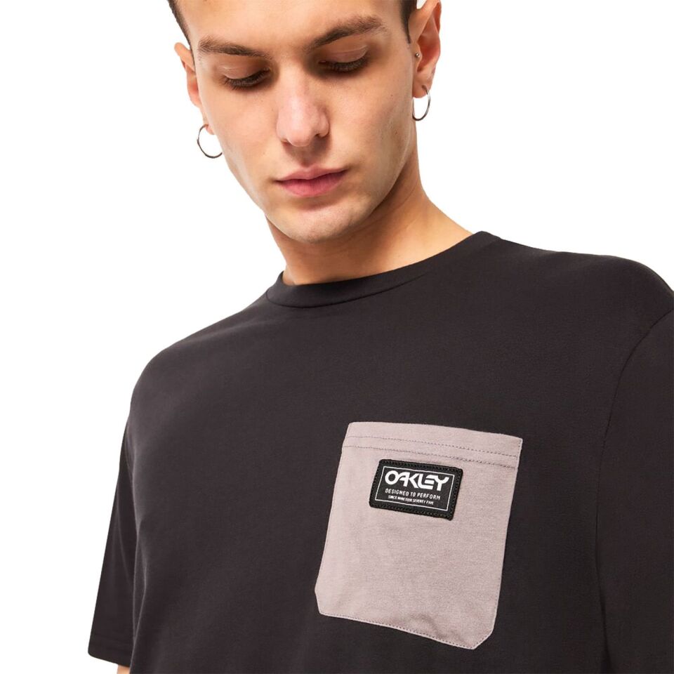 Oakley Classic B1B Pocket Tee Erkek T-Shirt Siyah - XL