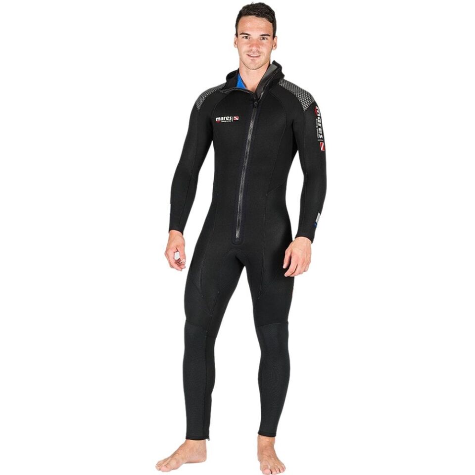 Mares Rover 5mm Tek Parça Başlıklı Islak Dalış Elbise Siyah - 5XL