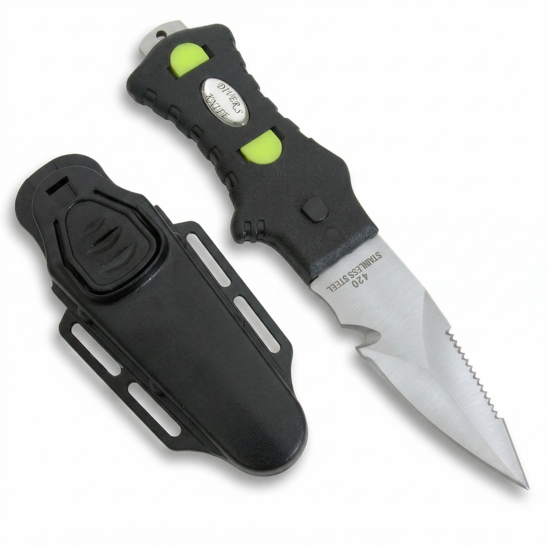 Kraken KN167P Çelik Dalış Bıçağı - Siyah